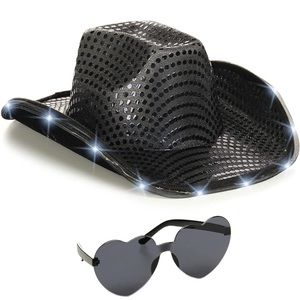 Light up space cowgirl hat